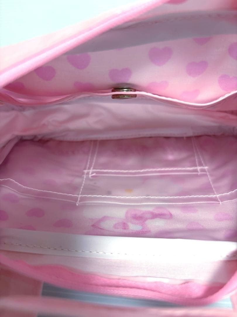Sanrio Hello Kitty Nurse Angel Pouch Bag With Heart Charm Pink 2002 Rare