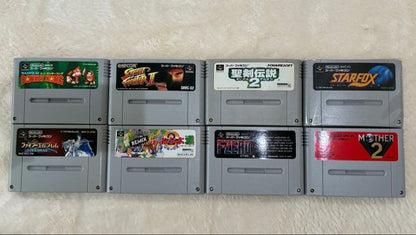 Super Famicom Retro Game Set of 8: Donkey Kong, Star Fox, Puyo Puyo
