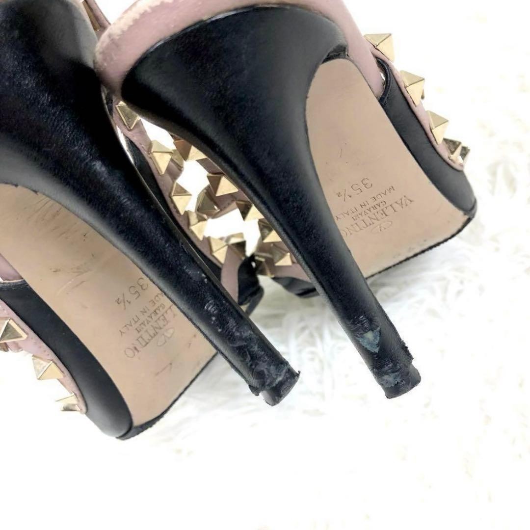Women 6.0US Valentino Shoes Same Day Black Studded High Heels Limited Edition VH