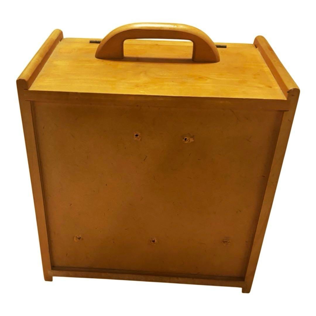 Showa Retro Wooden Tabletop Dresser Vanity Cosmetics Box