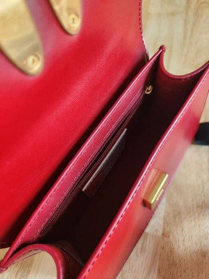 Charles & Keith Disney Zootopia Judy Hopps Red Leather Shoulder Bag