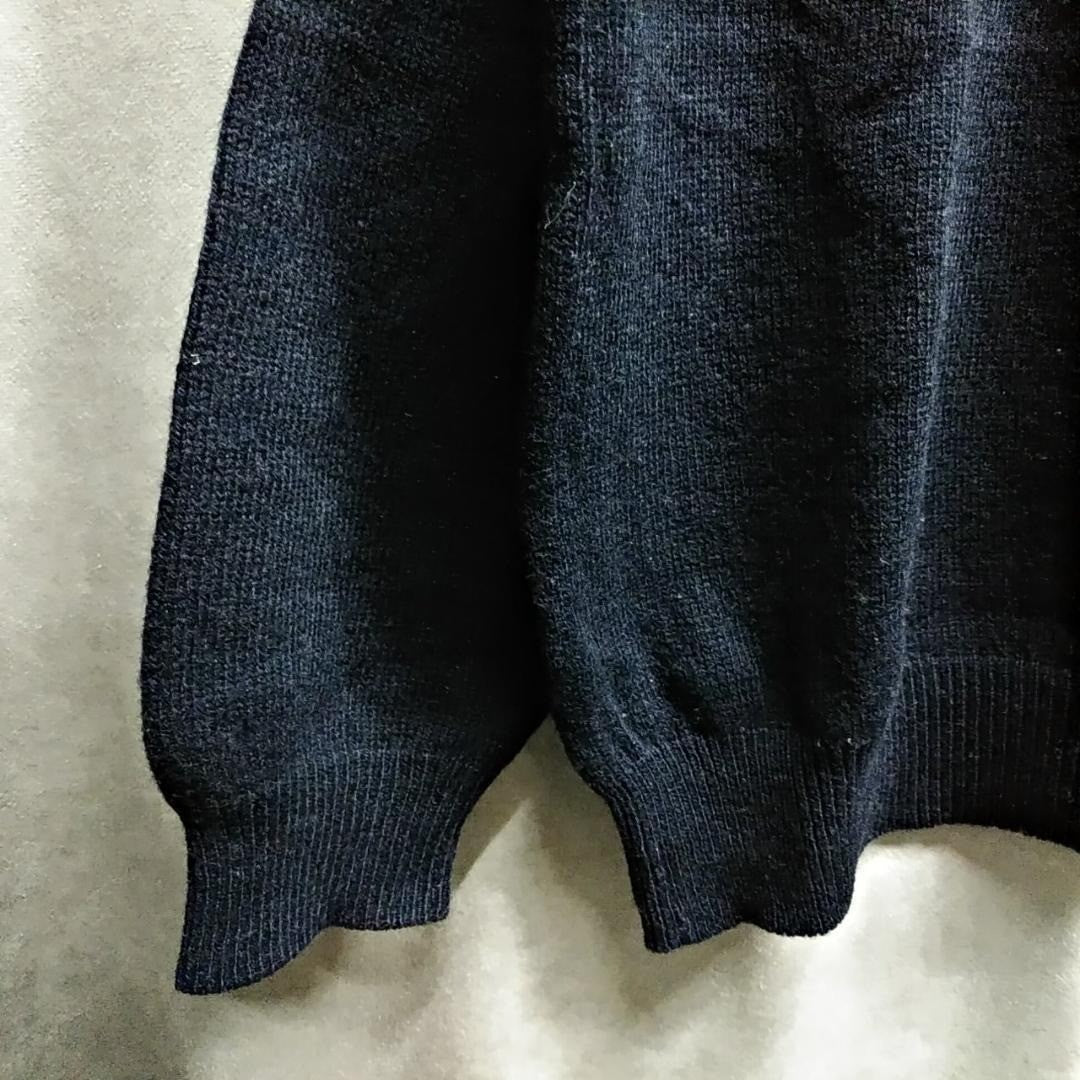ICEBERG JEANS Vintage Men's Black Logo Wool Sweater Knit Rare Used