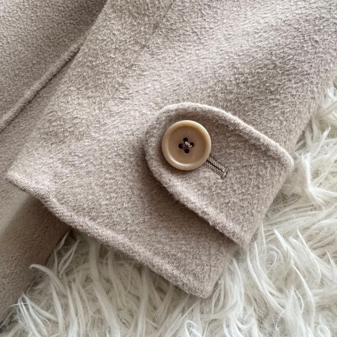 S Max Mara Cuchito Amano Long Coat with Belt Woman's Size 36 Beige