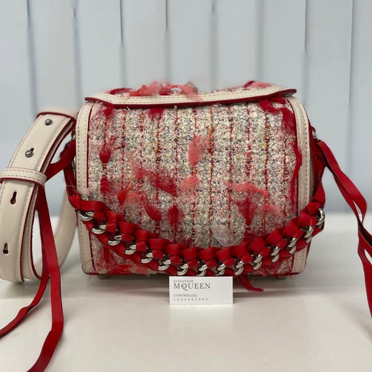 ALEXANDER MCQUEEN Box Bag Shoulder Tweed Multicolor Designer Stylish Ladies