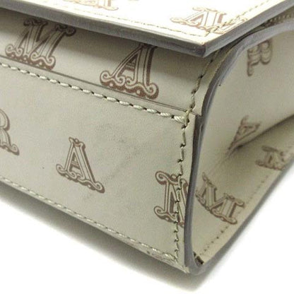Max Mara Gram Monogram Leather 3-Way Shoulder Waist Bag Beige Women Authentic