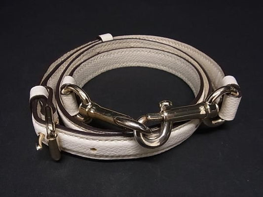 COACH Crossbody Bag Shoulder Strap Leather Belt Ivory