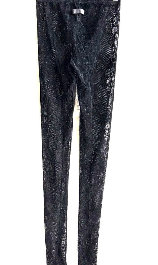 IF SIX WAS NINE LEG/LG BLACK LACE Women's Leggings Size 0