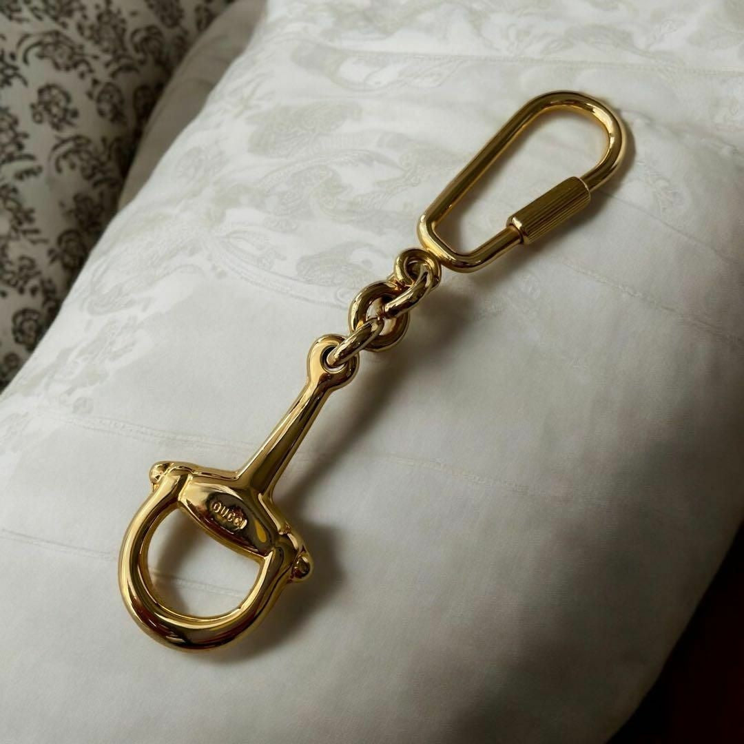 GUCCI Keyring Keychain Bag Charm Gold From Japan 140592K Authentic