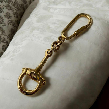 GUCCI Keyring Keychain Bag Charm Gold From Japan 140592K Authentic