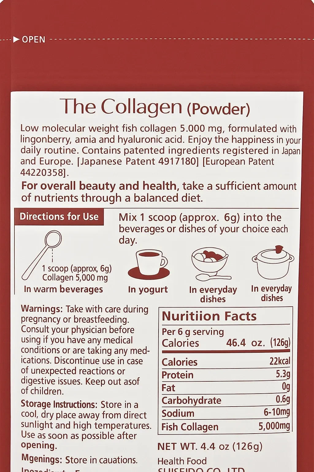 Shiseido The Collagen Powder 126g ( 4Bag Set ) - Boost Your Beauty From JP
