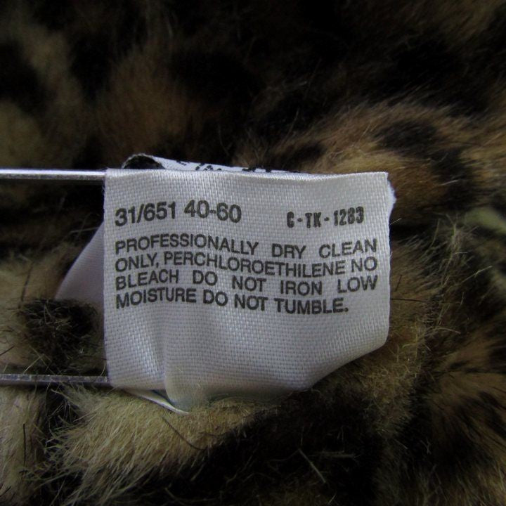 SPORT MAX Fur Muffler Stole Leopard Made in Italy Max Mara Women's Brown