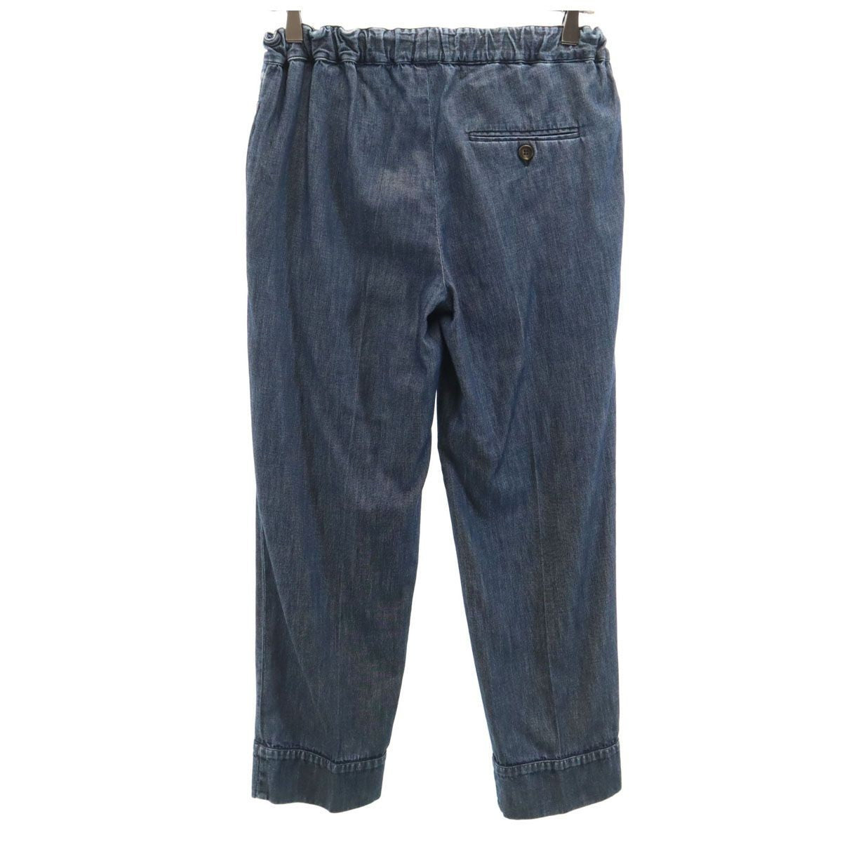 MIUMIU made in Italy Denim-like Easy Ankle pants 38 Navy Women