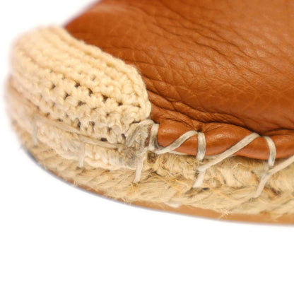 Authentic VALENTINO Garavani Ankle Studded Espadrille Sandals Brown Size 36 Used