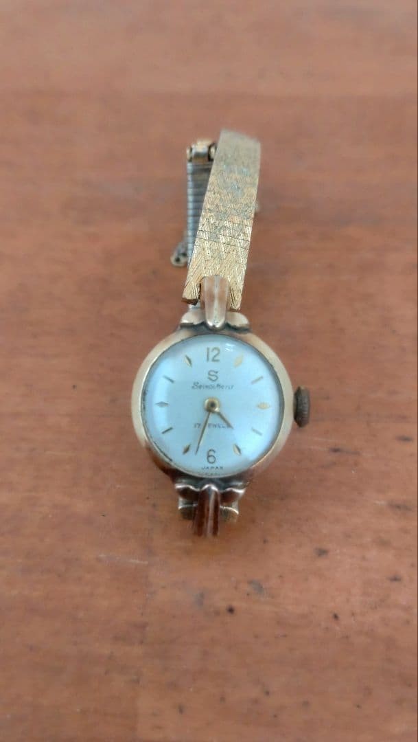 Showa Retro Seiko Merit 14K Ladies Gold Silver Watch