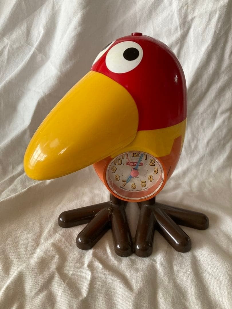 Kyoro-chan Chocolate Ball Talking Alarm Clock 8.3 inches high Rare