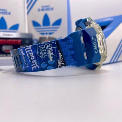 adidas x G-SHOCK GBD-100 Digital Watch Blue Bluetooth Rare Unused