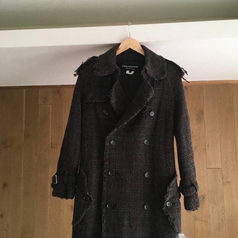 JUNYA WATANABE CdG Fringe Long Coat S AD2011 Comme des Garcons Japan Rare