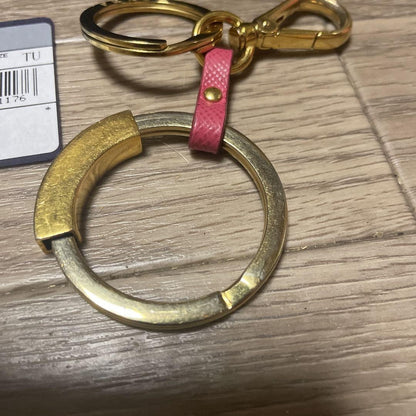 PRADA Authentic Keychain Key Ring Key Chain Bag Charm Saffiriano Metal Leather