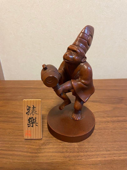 Metal Crafts Monkey Ornament Sarugaku Zodiac Manemon