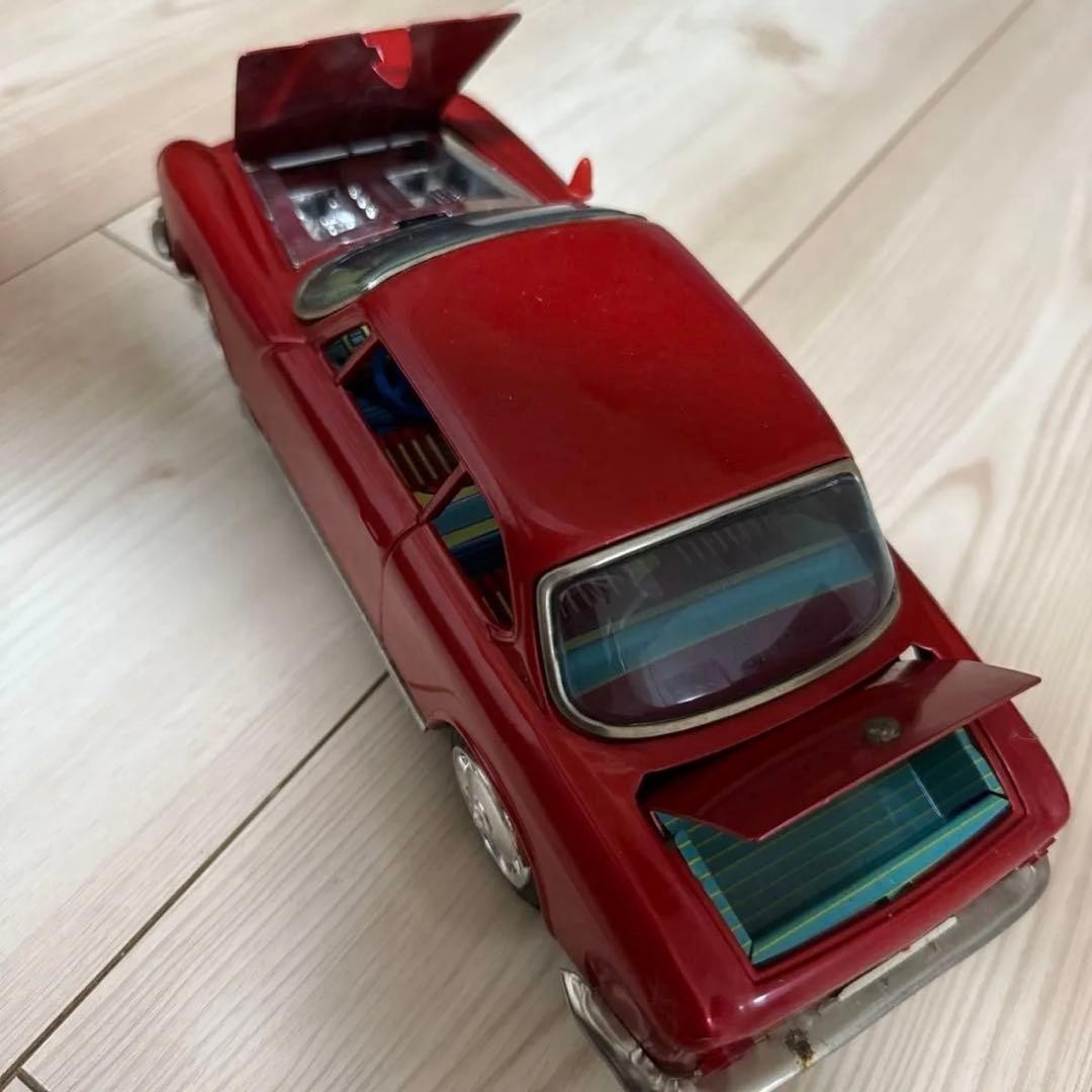【Vintage Tin Car】 Ichiko BMW 3200-CS Coupe Red Original Vintage Item