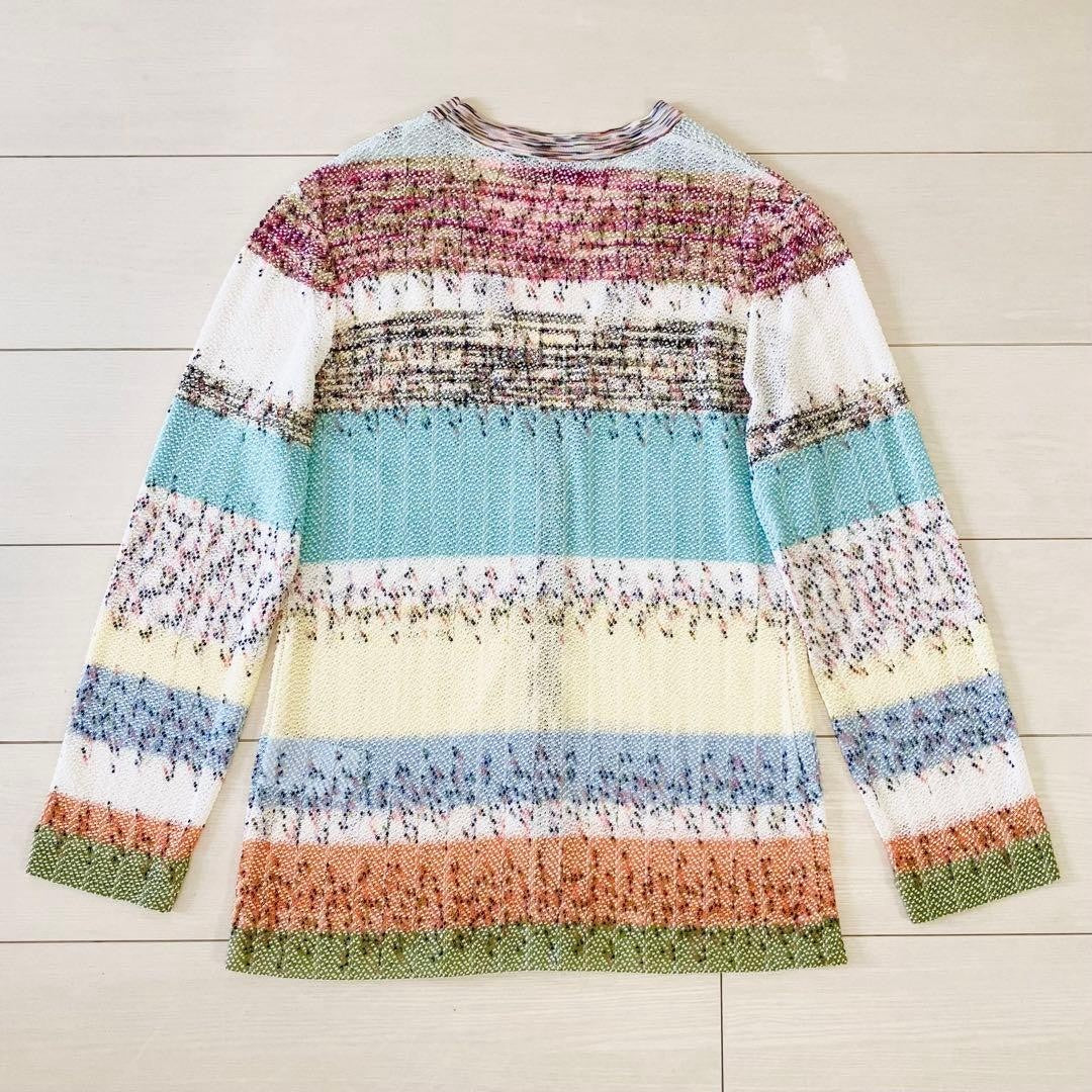 Missoni Women L Cardigan Multicolor Cotton Blend Size 42 Almost unused Luxury