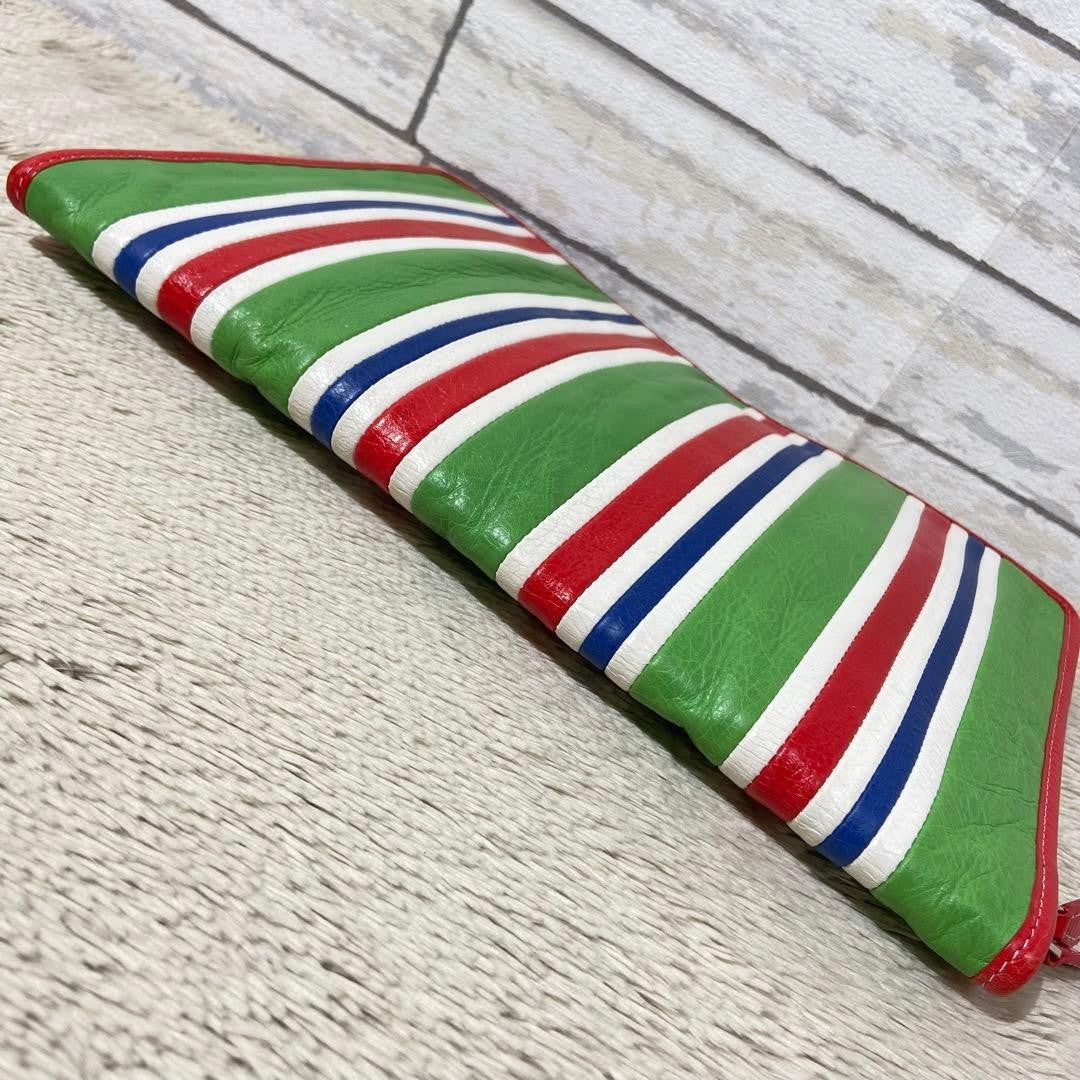 Balenciaga Clutch Bag Bazaar Leather pocket Multi-Color Unisex Fashion Goods