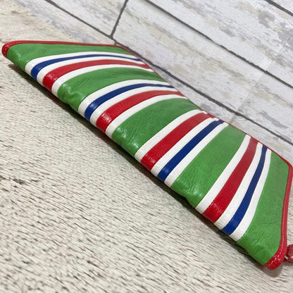 Balenciaga Clutch Bag Bazaar Leather pocket Multi-Color Unisex Fashion Goods