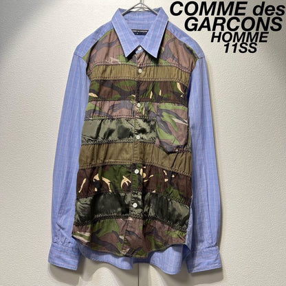 11SS Comme des Garcons Homme Docking camouflage check design shirt