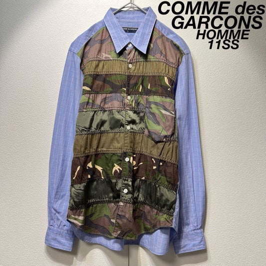 11SS Comme des Garcons Homme Docking camouflage check design shirt