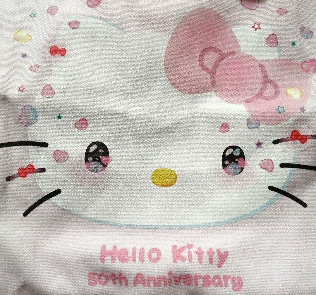 Sanrio Hello Kitty 50th Anniversary Glitter Tote Bag Pink