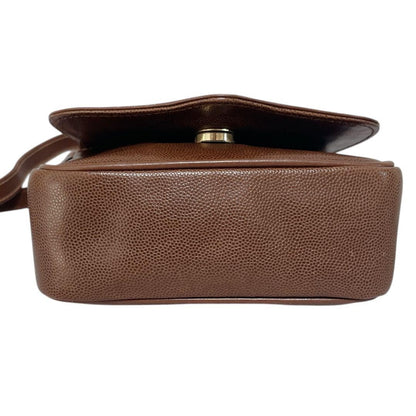 "Lanvin Mini Crossbody Shoulder Bag Brown Leather Logo Rare Authentic" /Used++