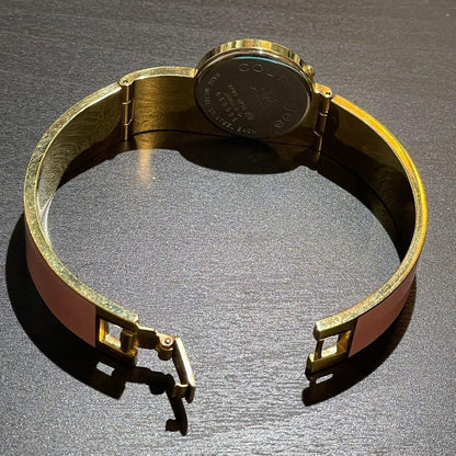 Rare courrèges pink gold gold watch good bangle