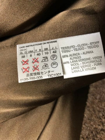 Max Mara Alpaca Wool Long Coat Jacket Blouson Women Size 42