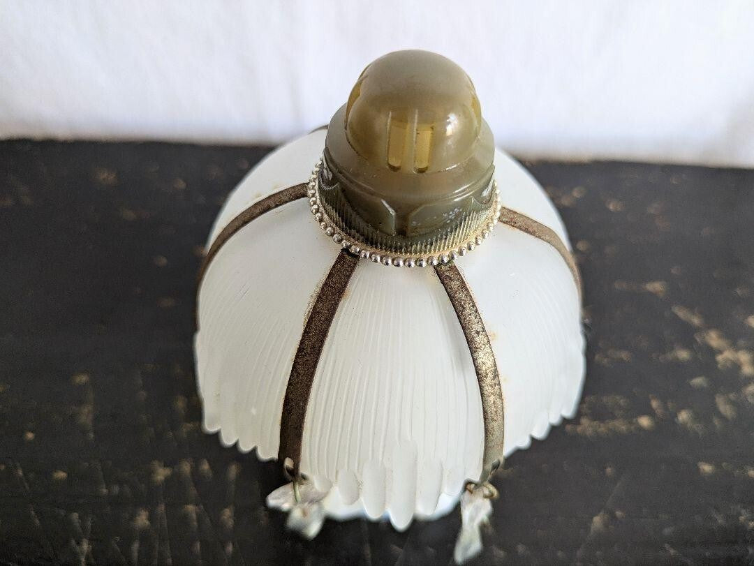 Showa retro, ceramic, girl, air freshener container, chandelier, glass, Japanese