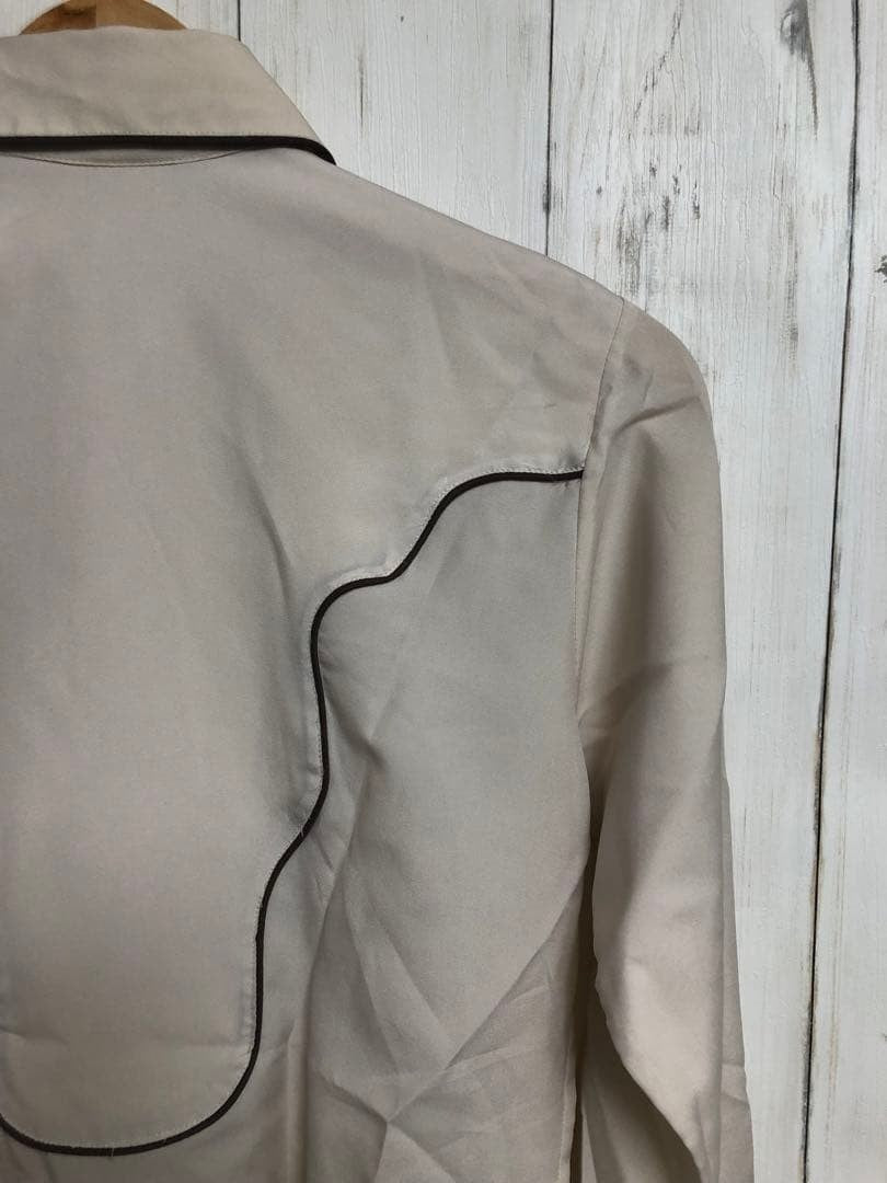 Vintage 70s H BAR C Western Shirt Long Sleeve USA Made Size 32