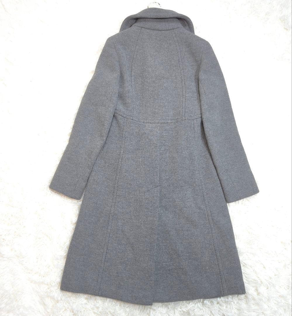 Max Mara Long Coat A-Line Wool/Angora Blend Size:42/US:8 Gray 141916K Authentic
