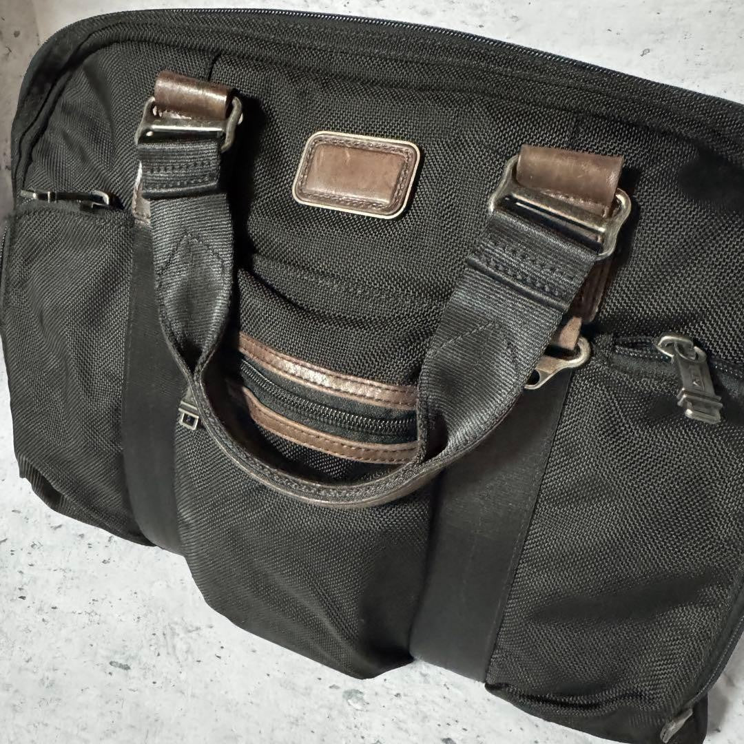 TUMI business bag 2way McNair nylon leather black x brown