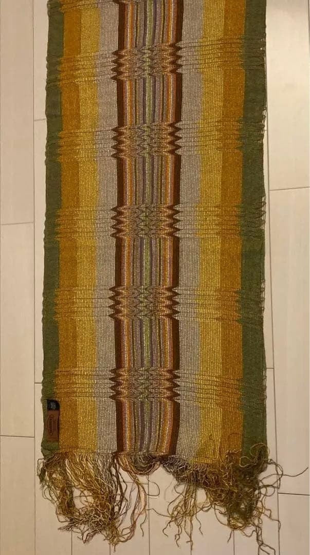 Missoni Striped Scarf Viscose Multicolor Fringe 170cm Italy Style Rare