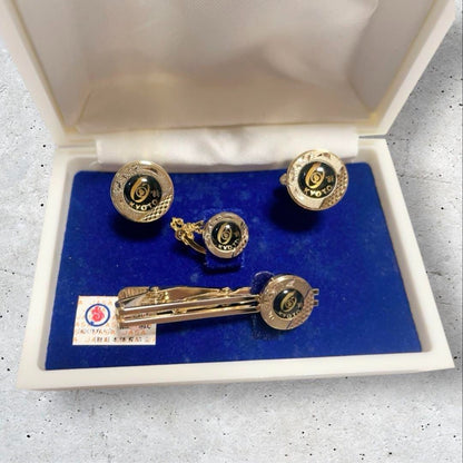 Japanese Vintage Rare Showa Retro 80s Kyoto Kokutai Anniversary Cuff Tie Pin