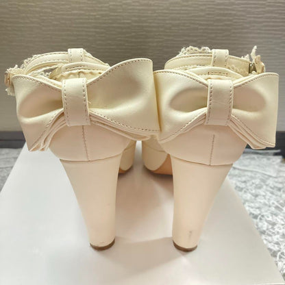 Liz Lisa 6.0US Triple Ribbon Pumps White Sweet Lolita Feminine Kawaii Japan Y2K
