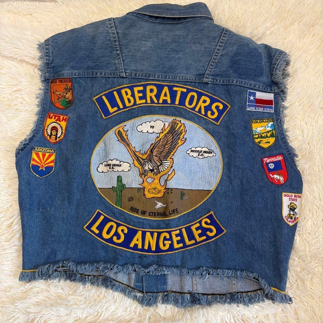 Wrangler Men Denim Vest Patch Vintage Limited Edition Rare Model American Casual