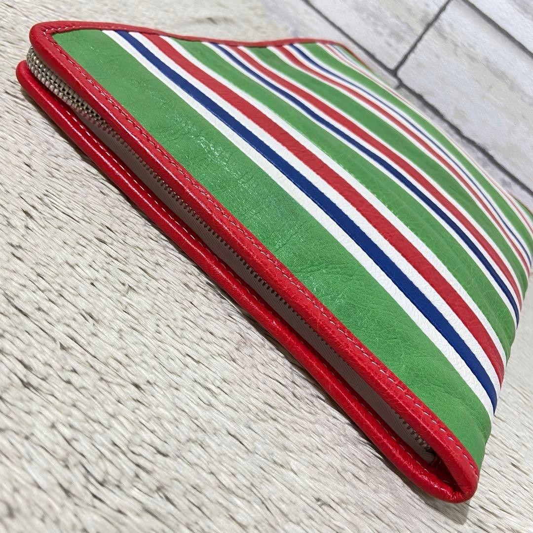Balenciaga Clutch Bag Bazaar Leather pocket Multi-Color Unisex Fashion Goods