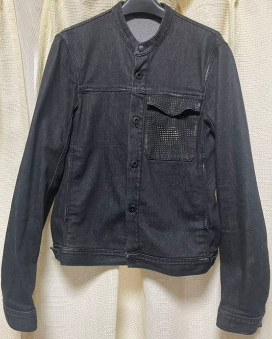 EMPORIO ARMANI denim jacket size 44 black Vintage rare Men's From Japan
