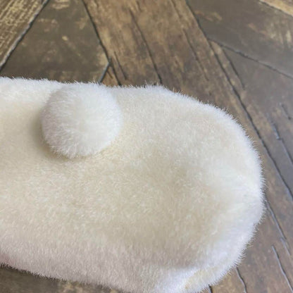 1990's fluffy rabbit pouch white fancy goods new