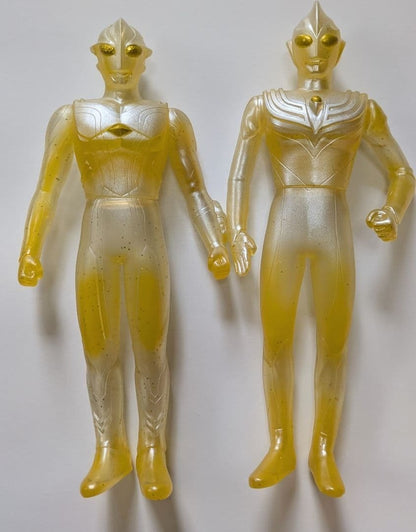 Ultraman Mebius Tiga Sofubi Figure Set Clear Glitter Japan Rare