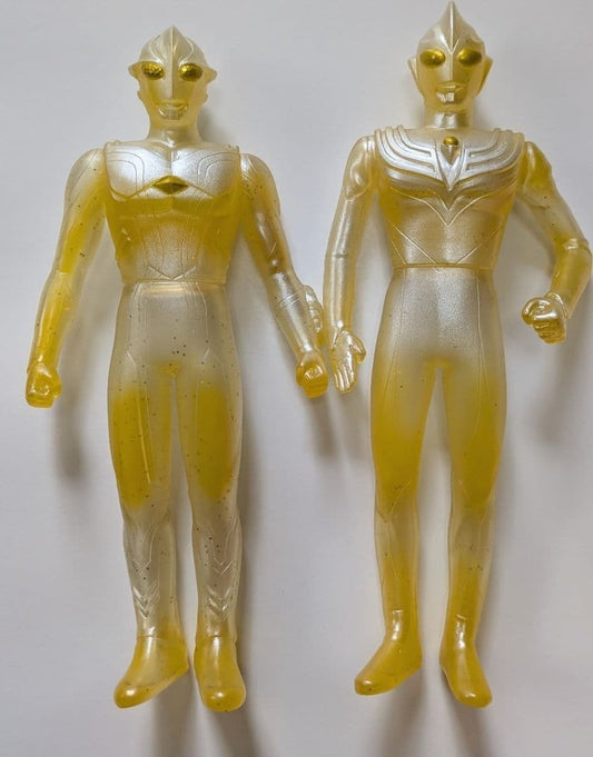 Ultraman Mebius Tiga Sofubi Figure Set Clear Glitter Japan Rare