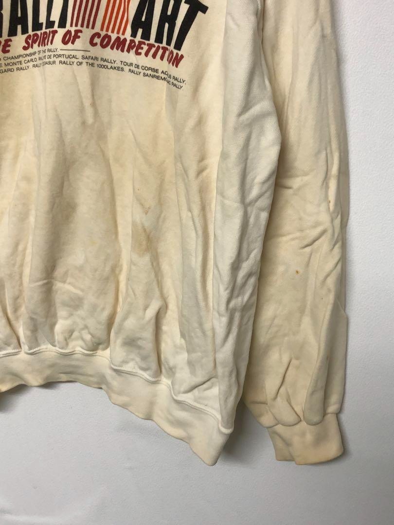 RALLIART ADVAN Graphic Trainer Cream Cotton Vintage Men's Rallywear
