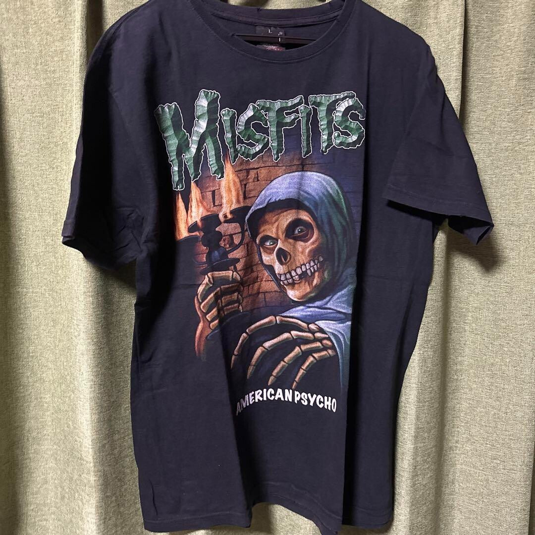 [Vintage] 00s Misfits American Psycho Black Band t-Shirt Size L
