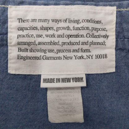Engineered Garments Chambray Work Shirt 100% Cotton Vintage Made in USA