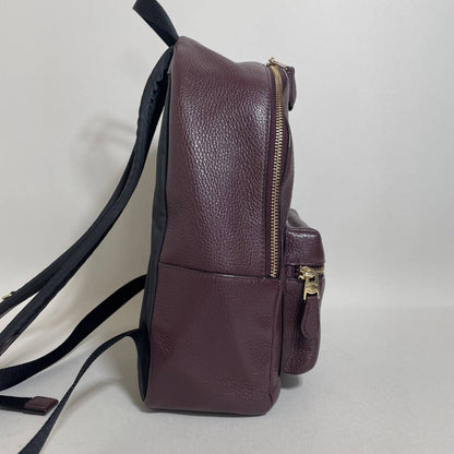 Coach Leather Backpack Purple Authentic Women's Rucksack Bag